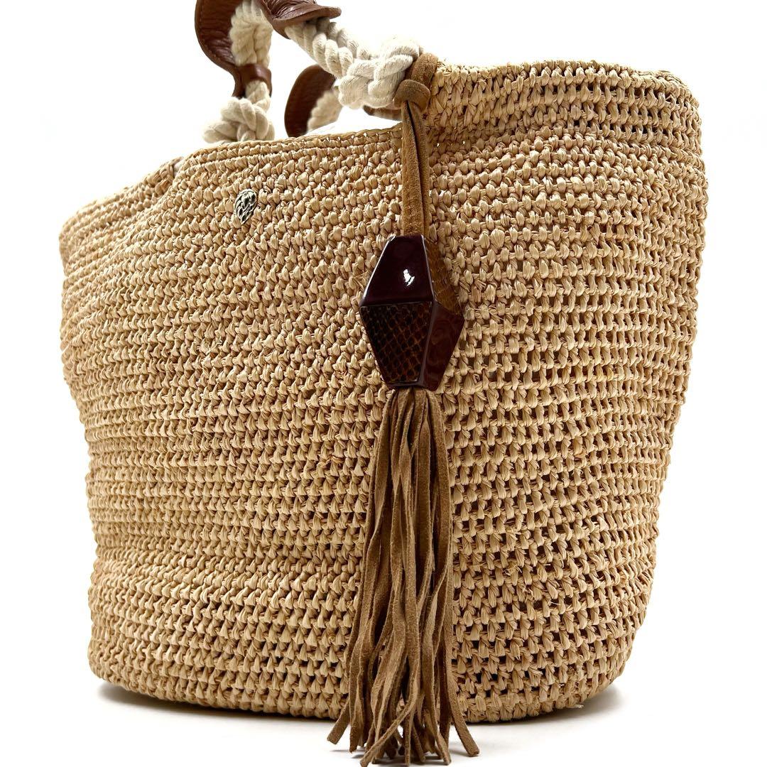 Helen Kaminski NIDA ハンドバッグ ラフィア ロープハンドル