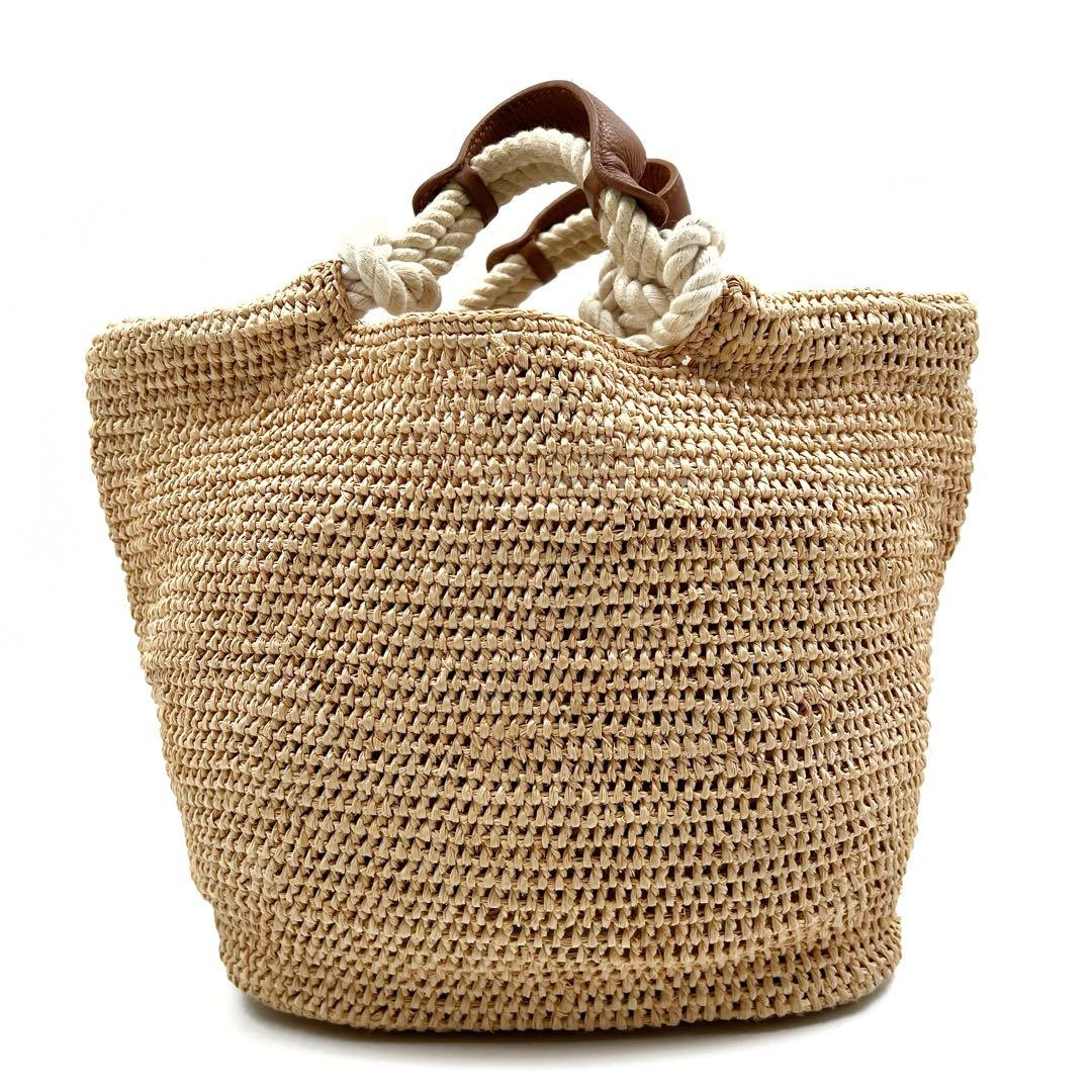 Helen Kaminski NIDA ハンドバッグ ラフィア ロープハンドル