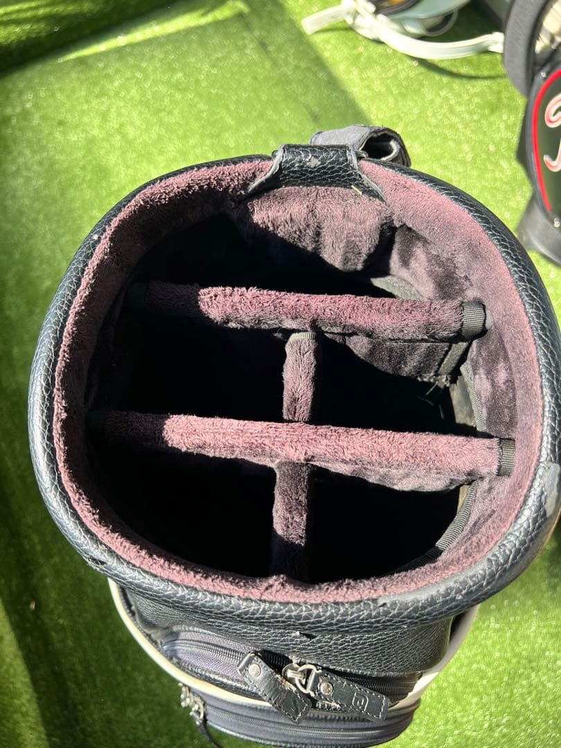 FJ ゴルフバッグ 黒/白（フード有）