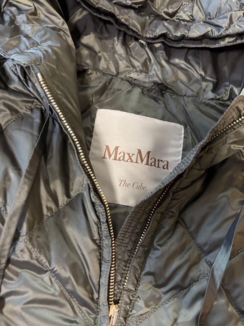 新品★MAXMARA The Cube TREMANS ダウンケープ S カーキ