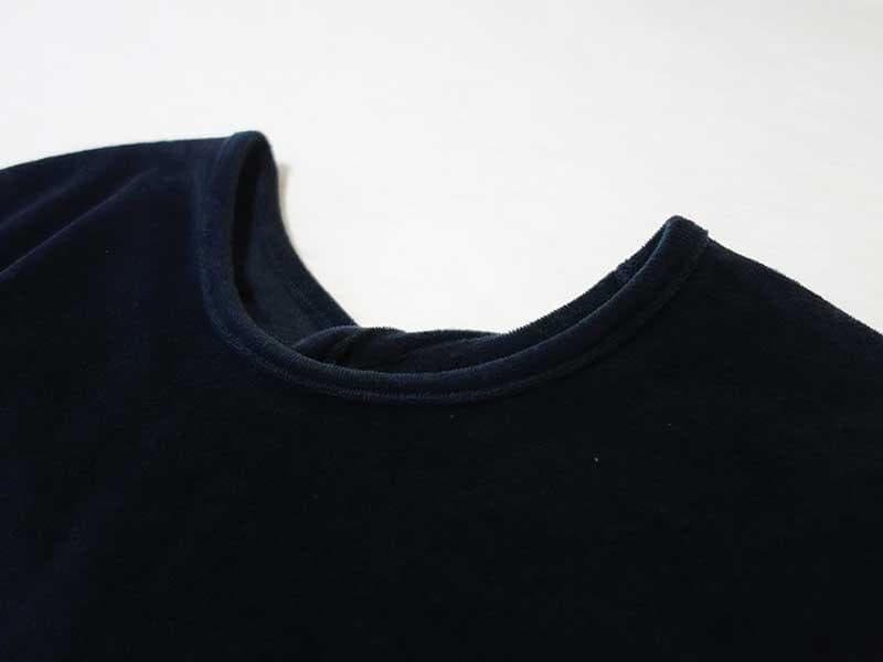 シシクイ THE SHISHIKUI Twist Velor トップス ネイビー