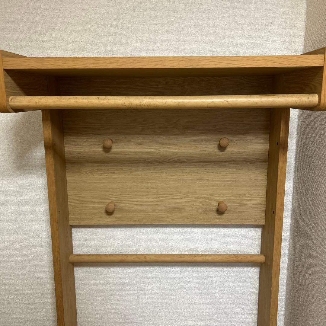 【最終価格】ナチュラル木製ハンガーラック キャスター付き