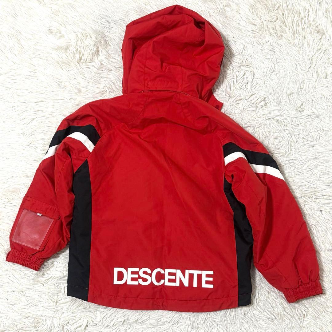 デサント スキーウェア 上下セット サイズ130 ヒートナビ 黒 赤 人気