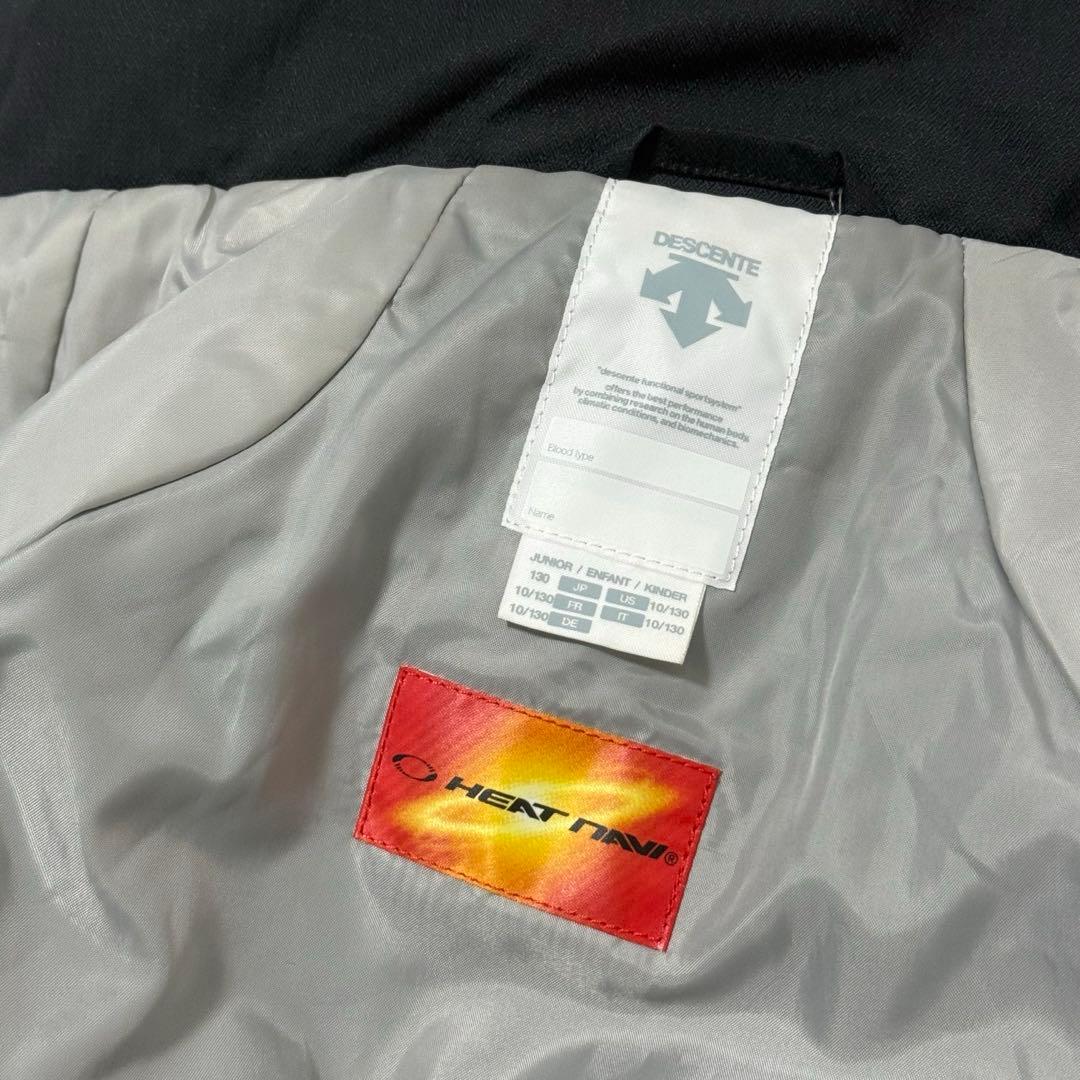 デサント スキーウェア 上下セット サイズ130 ヒートナビ 黒 赤 人気