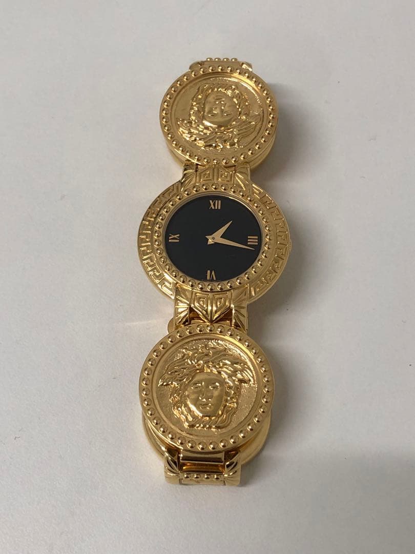 GIANNI VERSACE ゴールドメダリオン時計【不動】