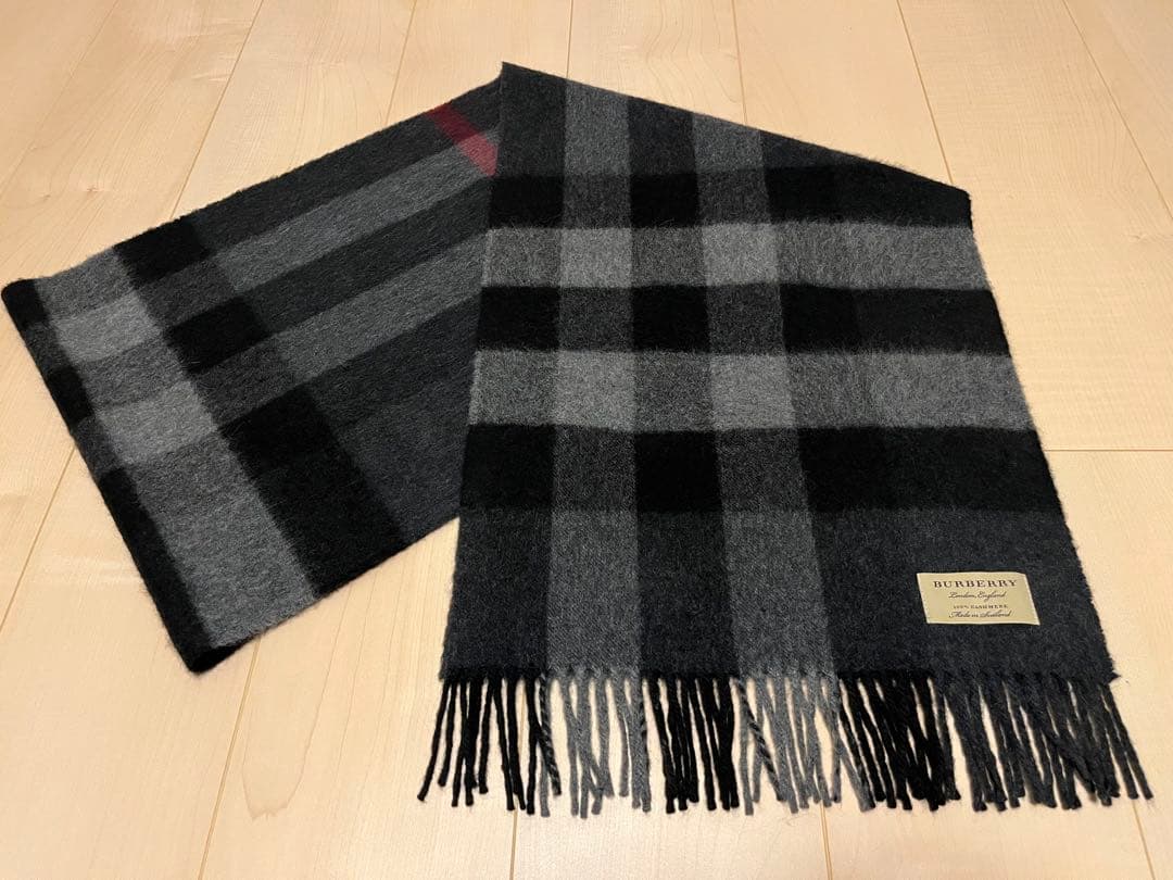 BURBERRY　バーバリー　マフラー　カシミア100％　未使用に近い　大判
