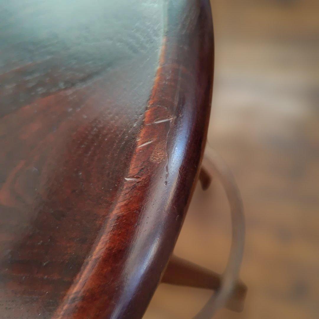 木製ハイチェア2脚セット カウンターチェア 丸椅子 スツール