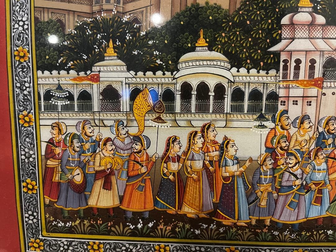 インドの伝統的な手描き絵画