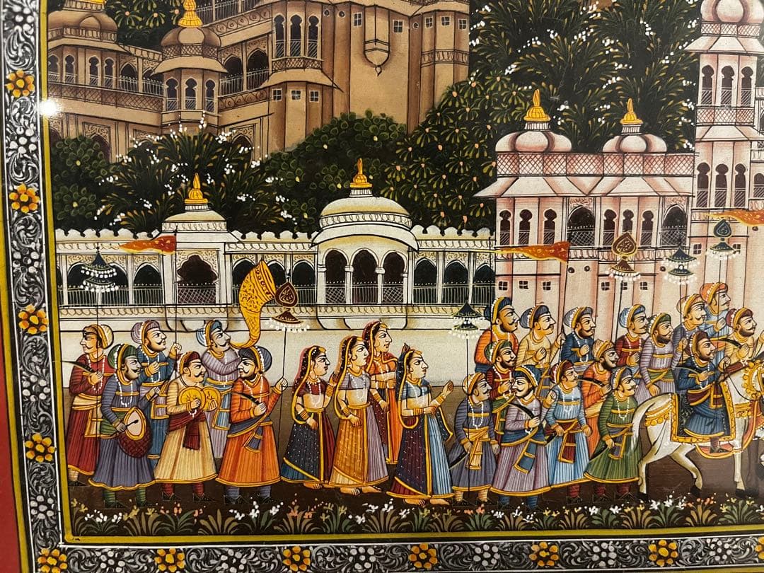 インドの伝統的な手描き絵画