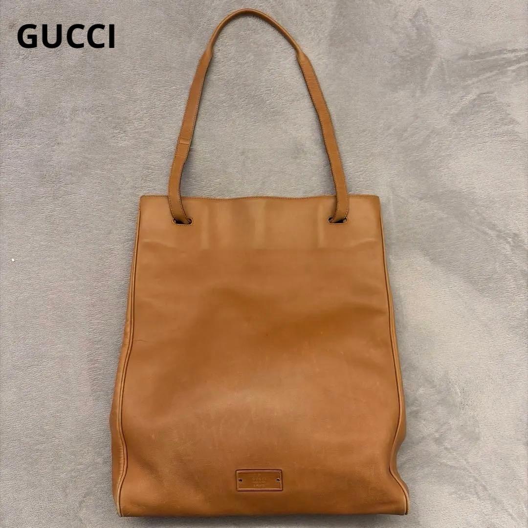 【希少✨】グッチ　レザー　ショルダー　トート　コントロールカード有り　92475