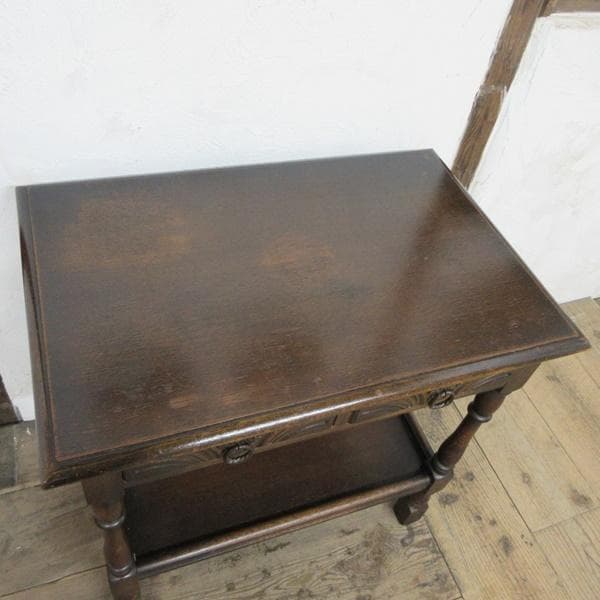 イギリス アンティーク 家具 ホールテーブル コンソール 電話台 6954d