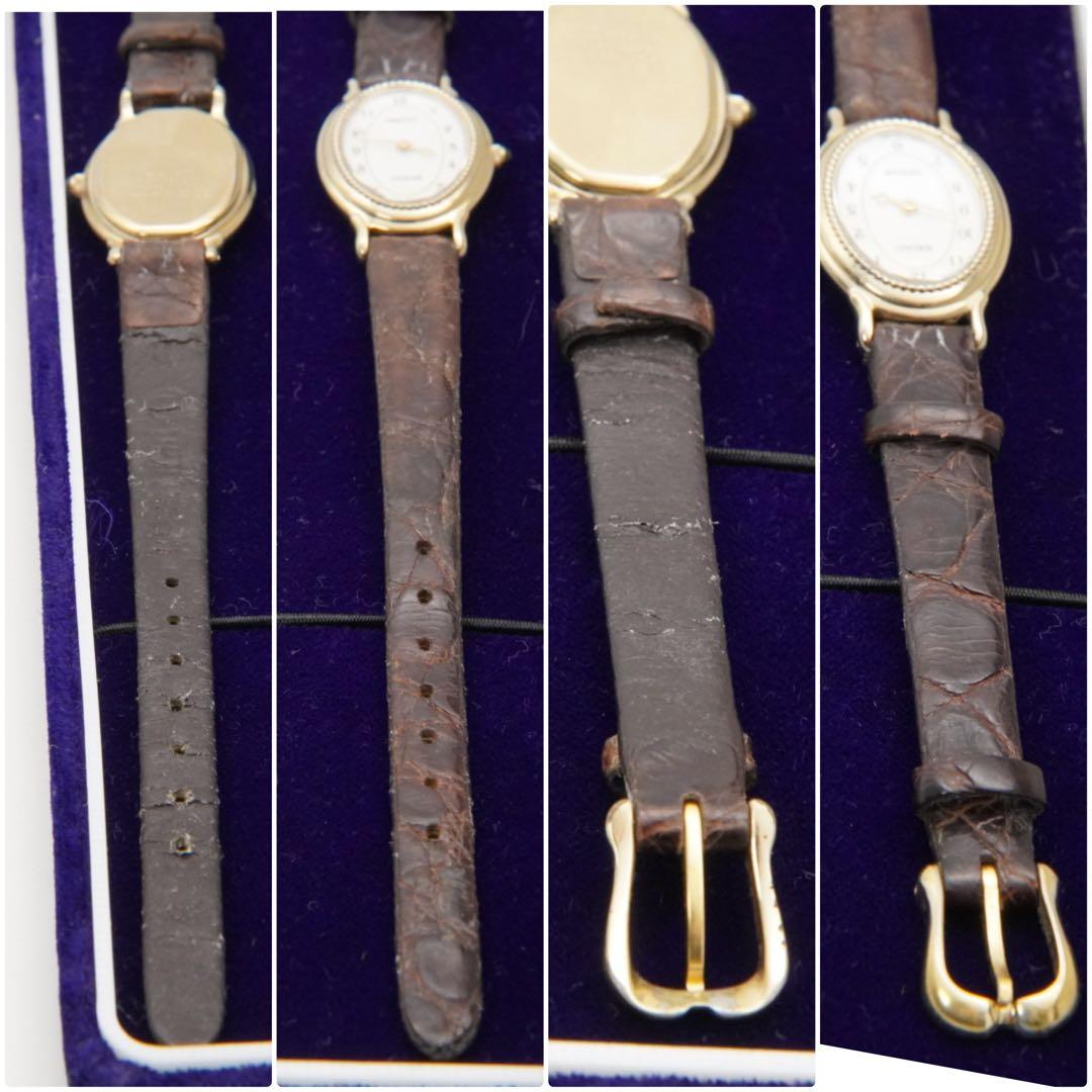 【新品電池•回路検査済】SEIKO エクセリーヌ 時計　ゴールド　シェル盤