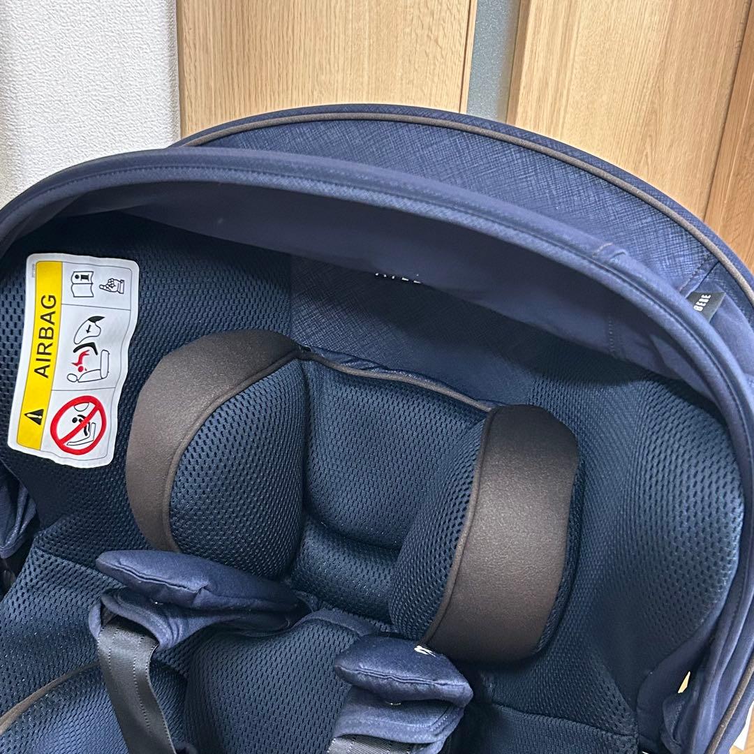 洗濯済み　エールべべ　クルット5i グランス　isofix 回転式　新生児から