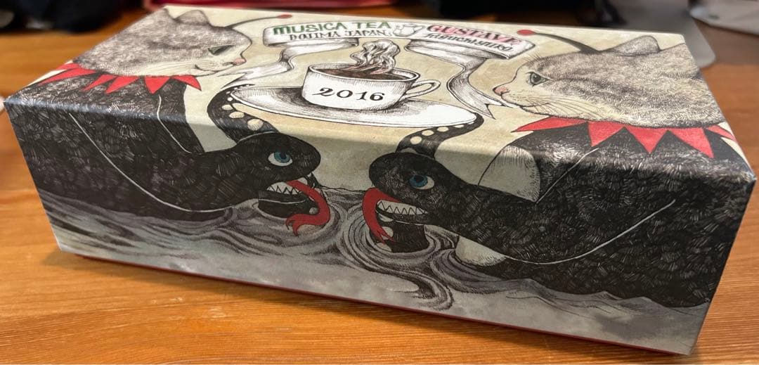 ギュスターヴくん紅茶缶&箱 「ヒグチユウコ×ムジカティー」GUSTAVE2016