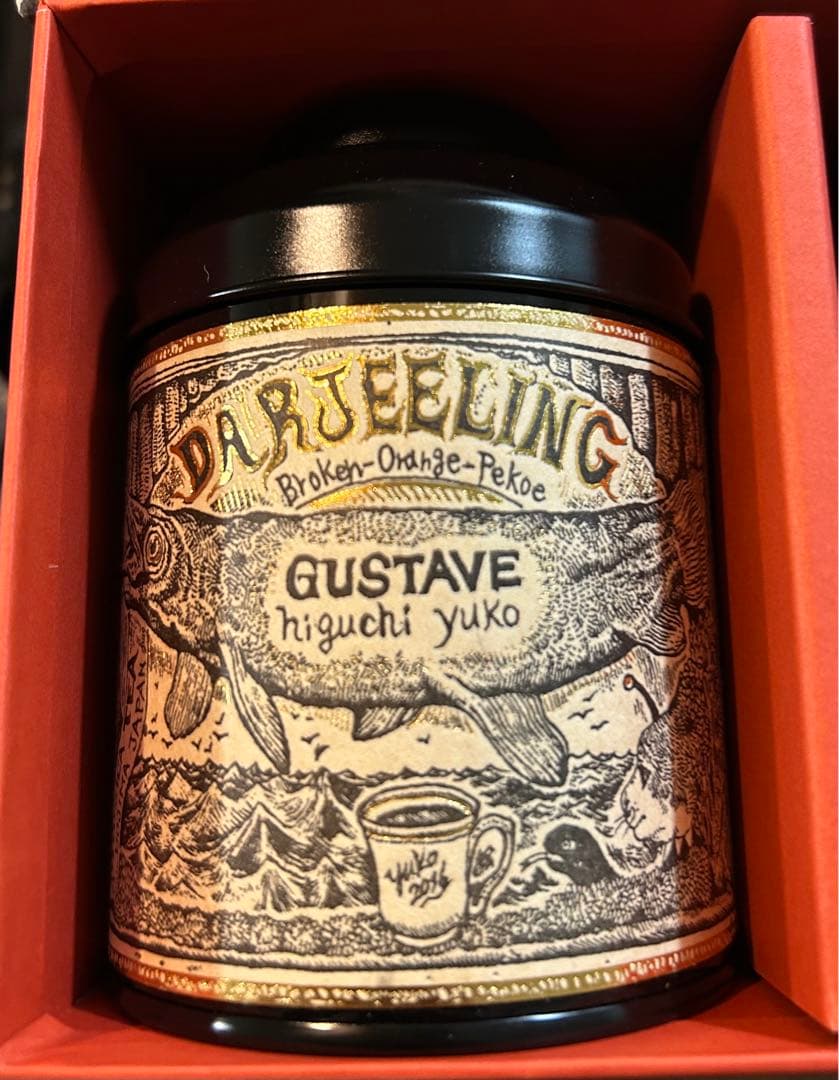 ギュスターヴくん紅茶缶&箱 「ヒグチユウコ×ムジカティー」GUSTAVE2016