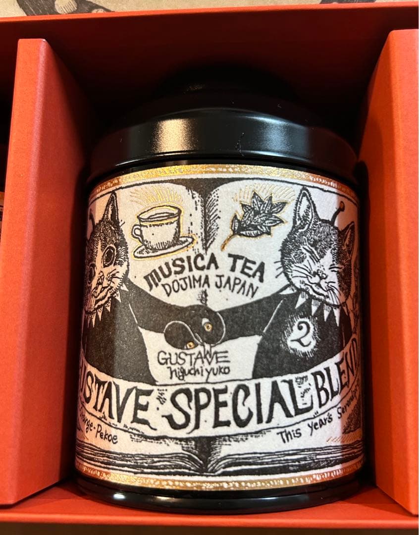 ギュスターヴくん紅茶缶&箱 「ヒグチユウコ×ムジカティー」GUSTAVE2016