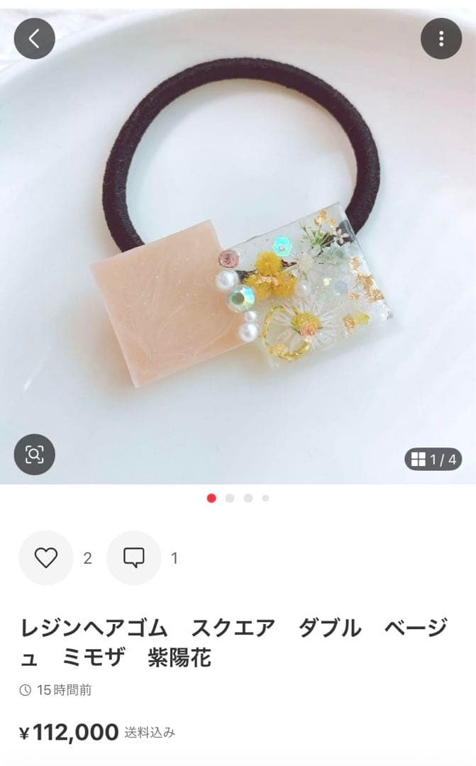 ひまういページ　レジンヘアゴム 5点　クリップ1点　ポニーフック2点