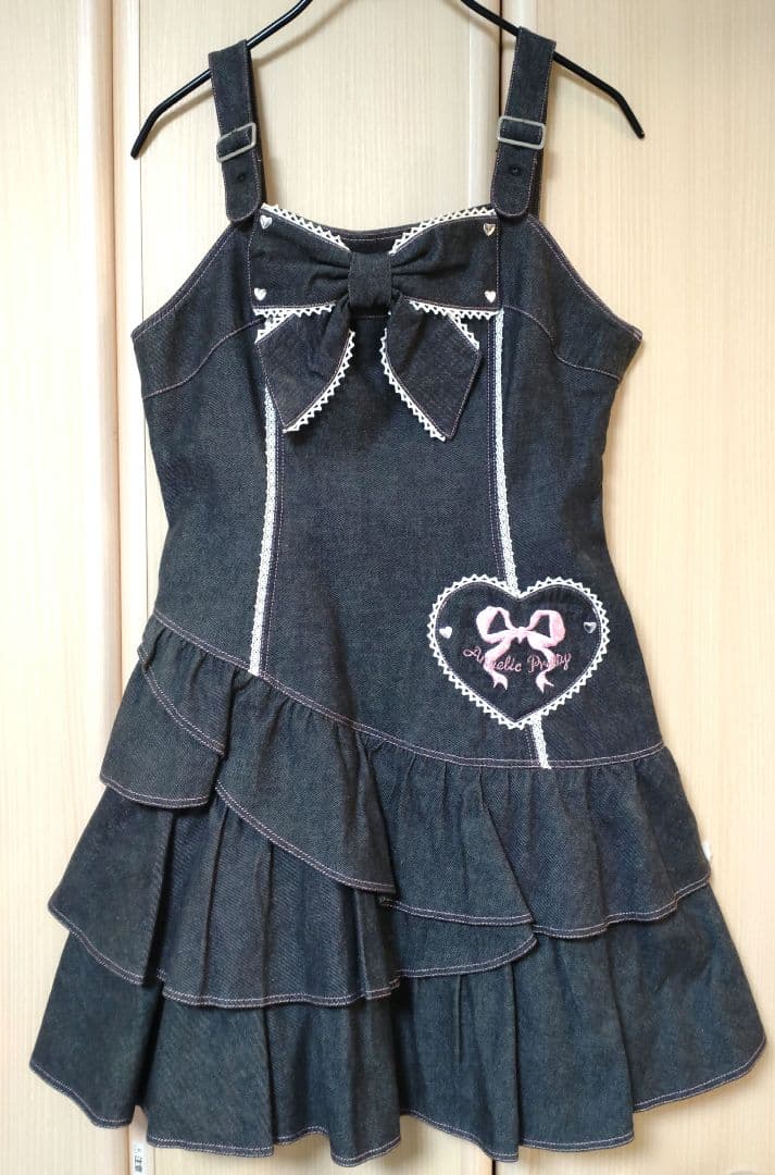 Angelic Pretty デニムジャンパースカート　グレー