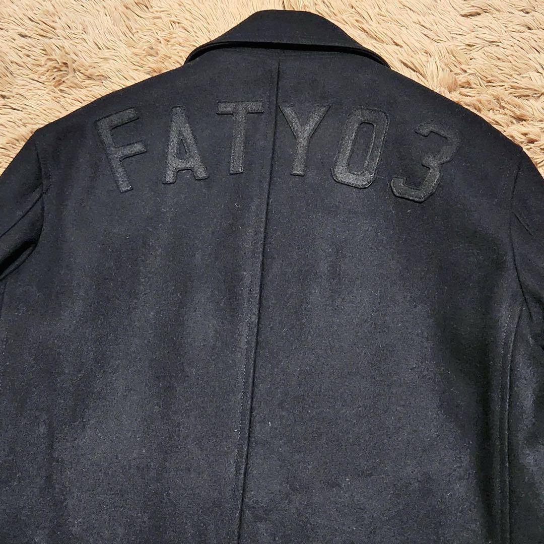 極美品✨ FAT メルトンウール ダブル ピーコート 映える裏地 キルティング