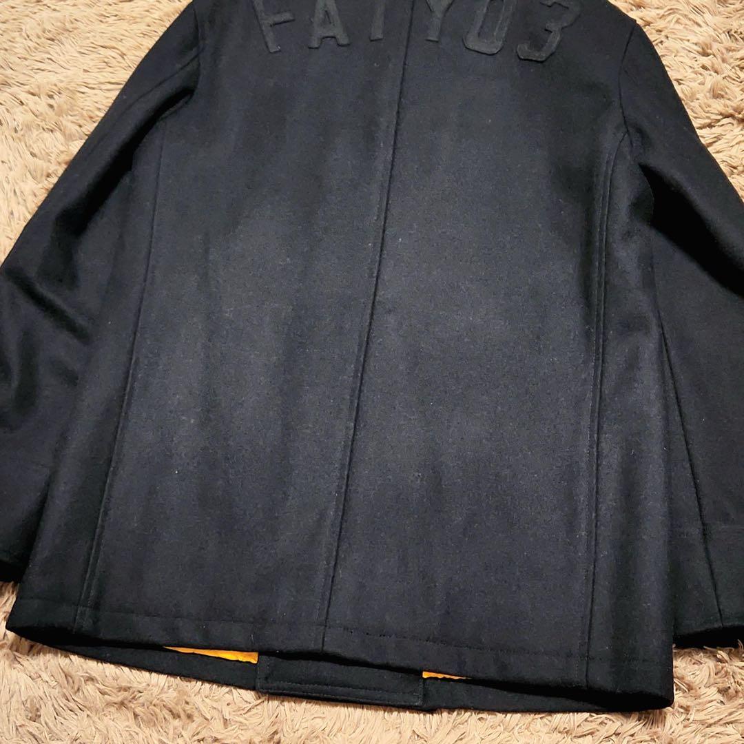 極美品✨ FAT メルトンウール ダブル ピーコート 映える裏地 キルティング