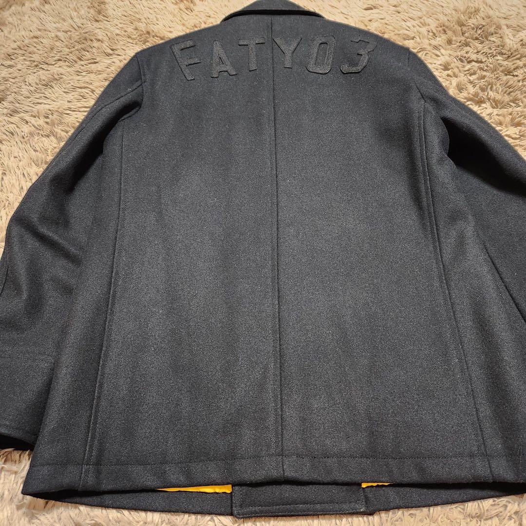 極美品✨ FAT メルトンウール ダブル ピーコート 映える裏地 キルティング