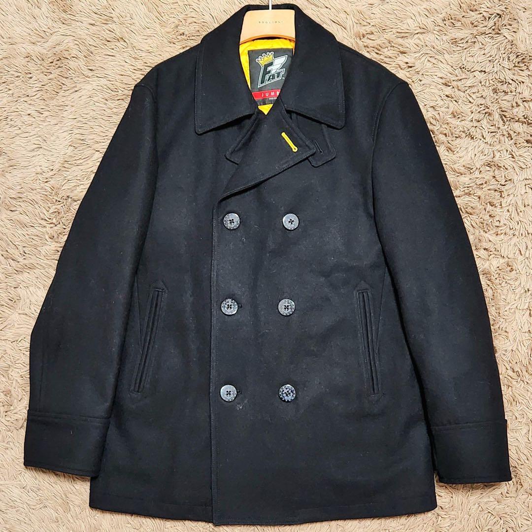 極美品✨ FAT メルトンウール ダブル ピーコート 映える裏地 キルティング
