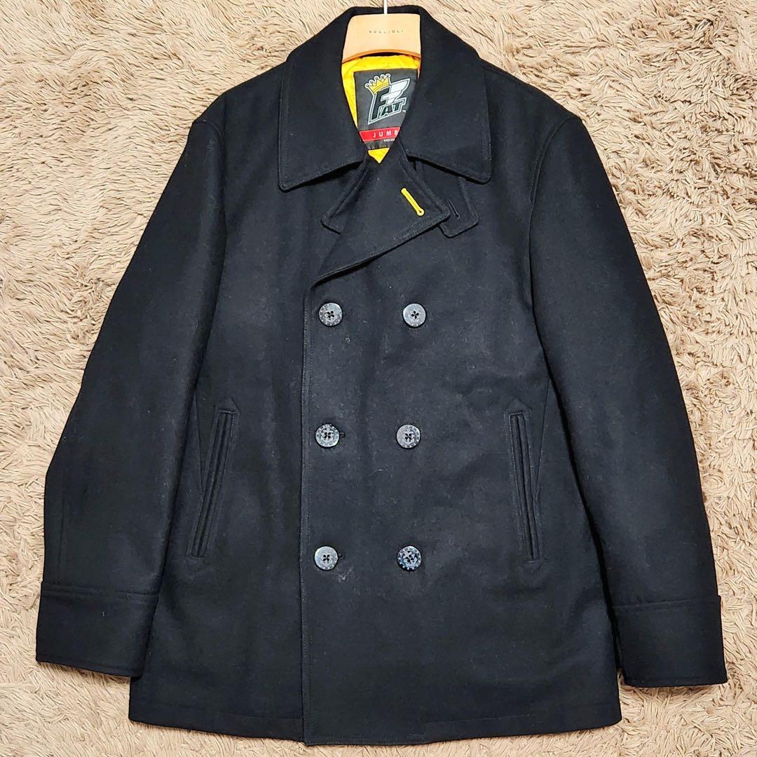 極美品✨ FAT メルトンウール ダブル ピーコート 映える裏地 キルティング