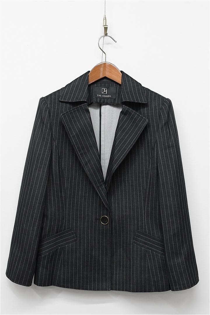 O285/美品 TAE ASHIDA セットアップ スーツ シルク混 9 黒