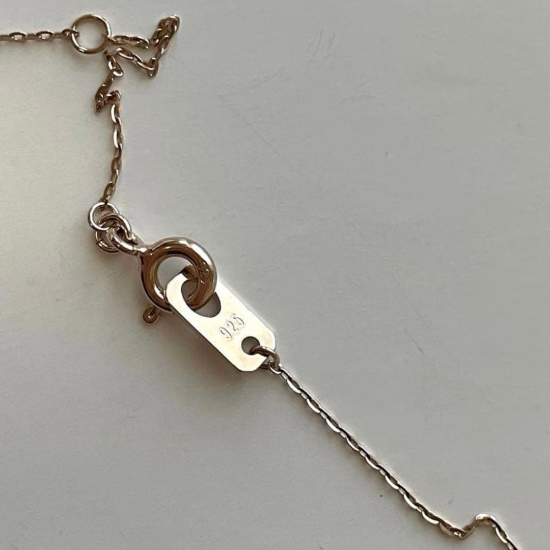 ete クレセントムーン ネックレス ピンクゴールド シルバーSV925 箱無し