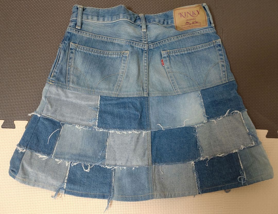 ヒステリックグラマー デニム パッチワーク ミニスカート