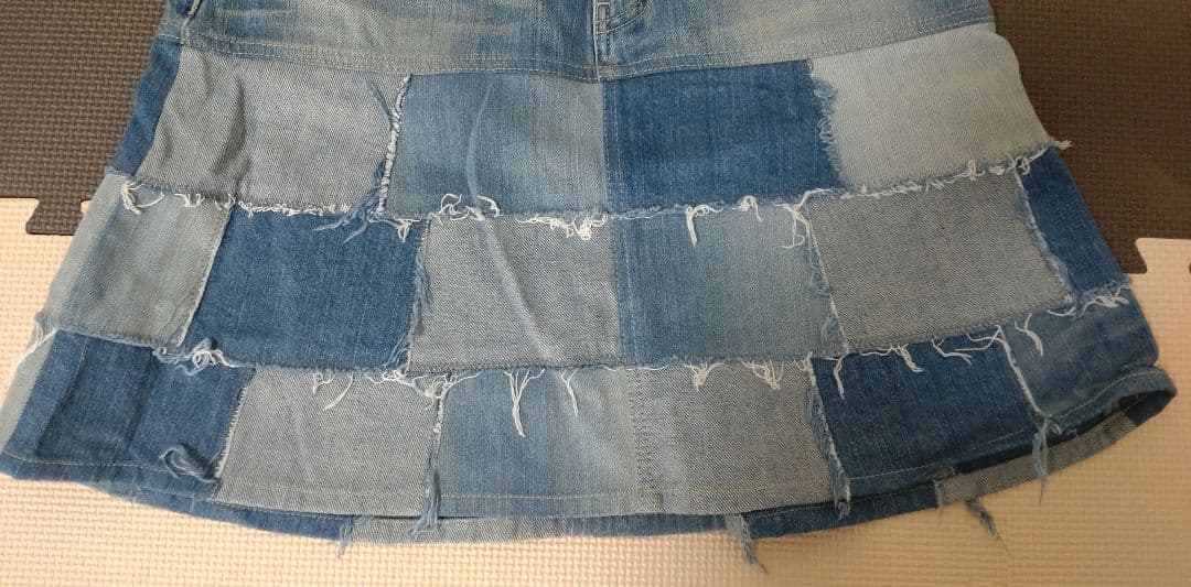 ヒステリックグラマー デニム パッチワーク ミニスカート