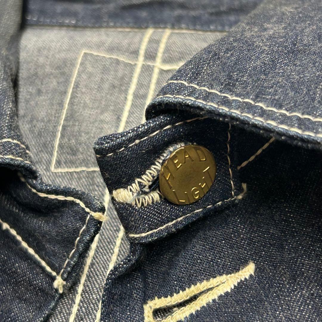 ◾️HEAD LIGHT ◾️ヘッドライト◾️デニムカバーオール◾️チンスト◾️40◾️