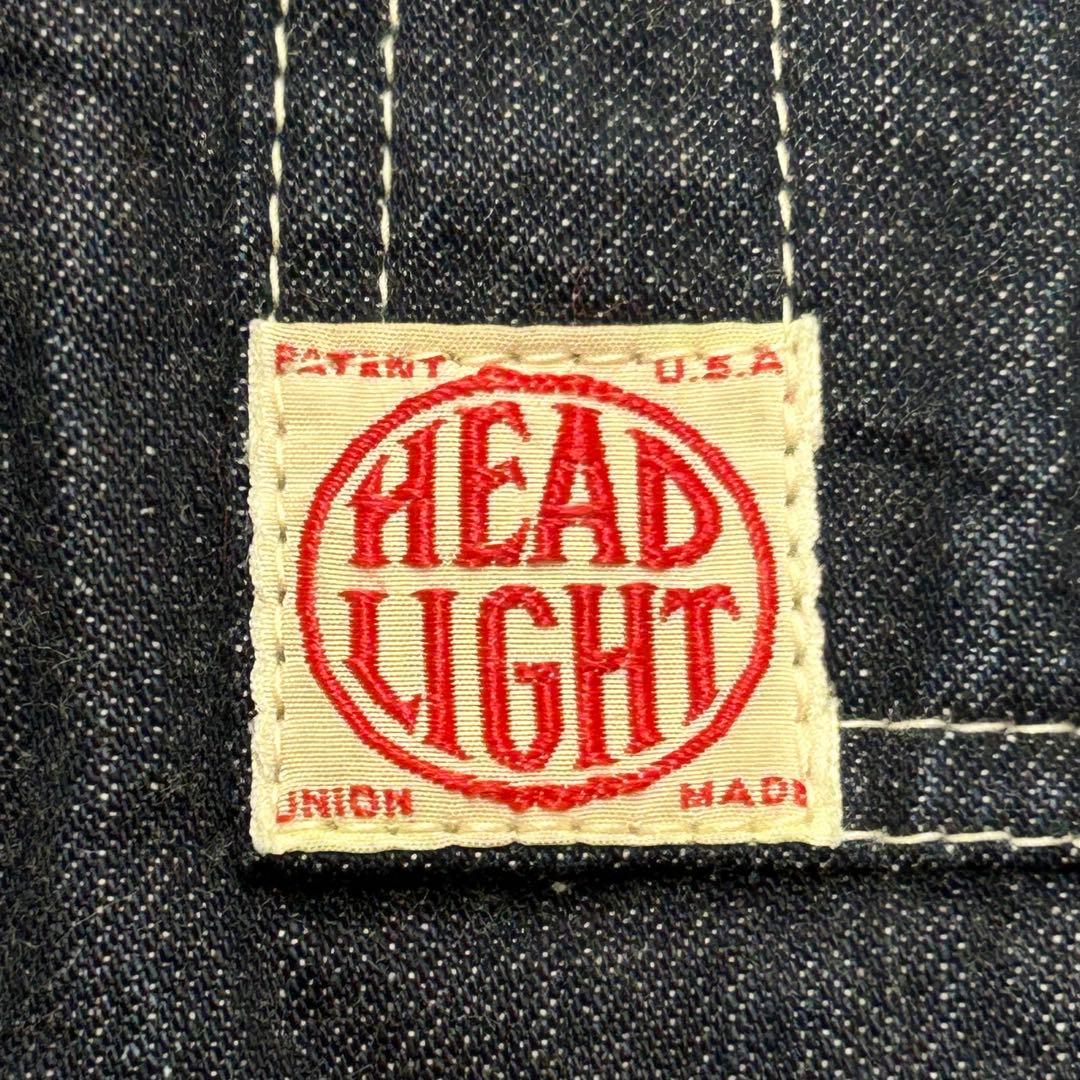 ◾️HEAD LIGHT ◾️ヘッドライト◾️デニムカバーオール◾️チンスト◾️40◾️