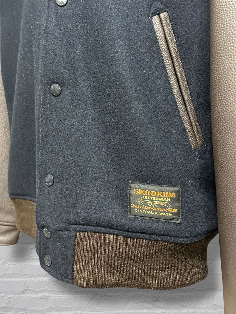 Schott N.Y.C. スクーカム レザースタジャン XL 刺繍 美品