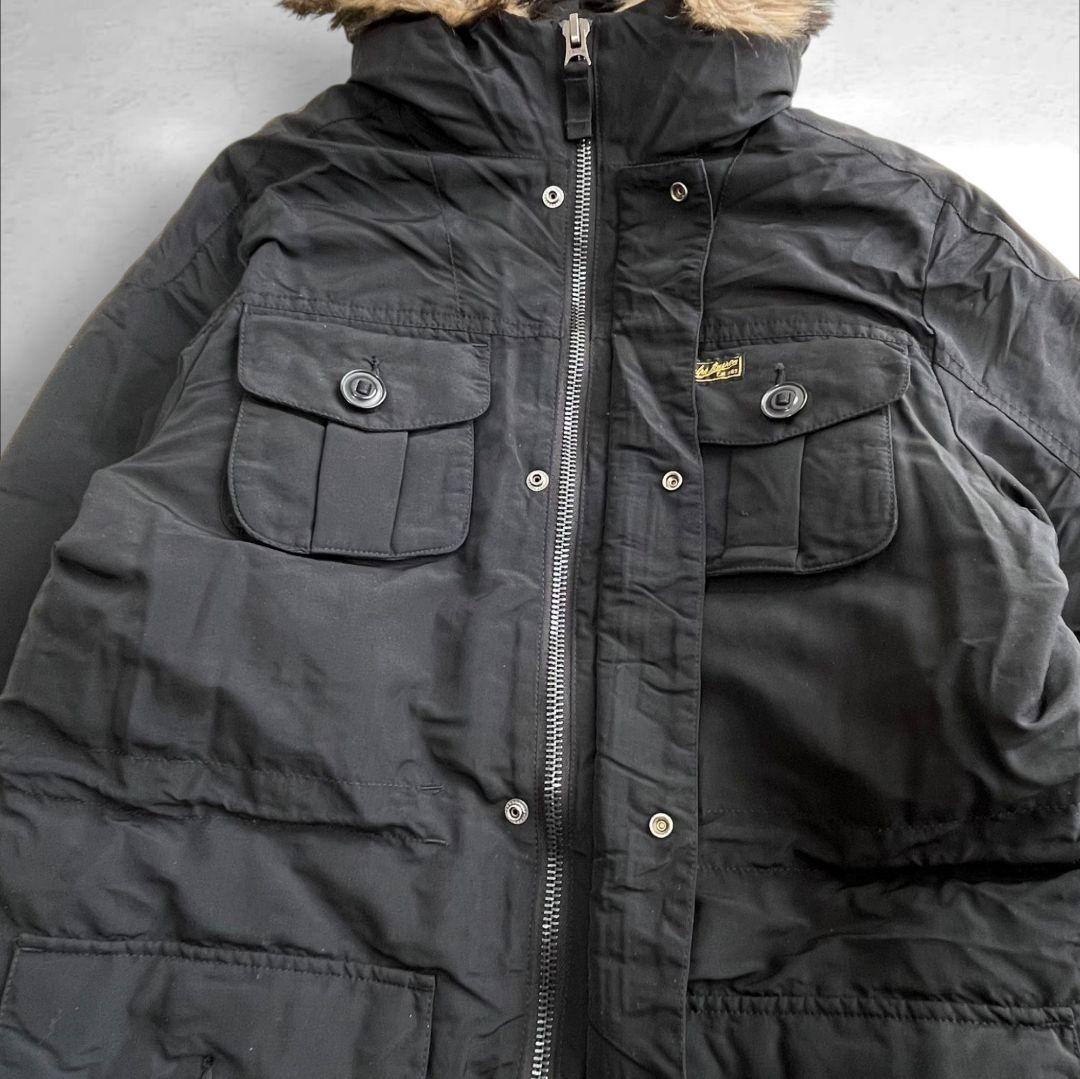 【現行】ポロラルフローレン　ファー付きジャケット　現行モデル　160 美品　黒