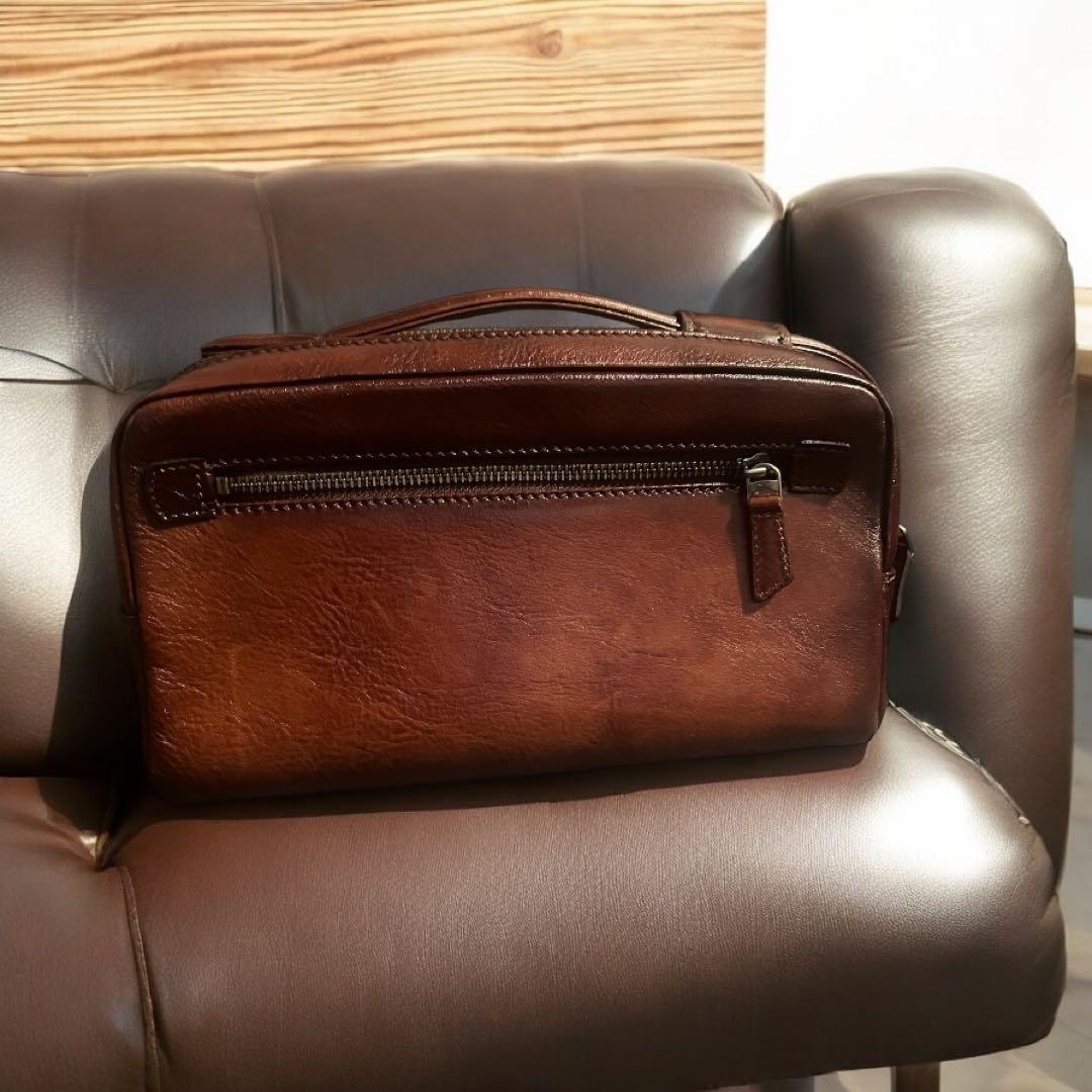 新品未使用 LO HOMME PRESSE ロオムプレッセ　日本製 牛革