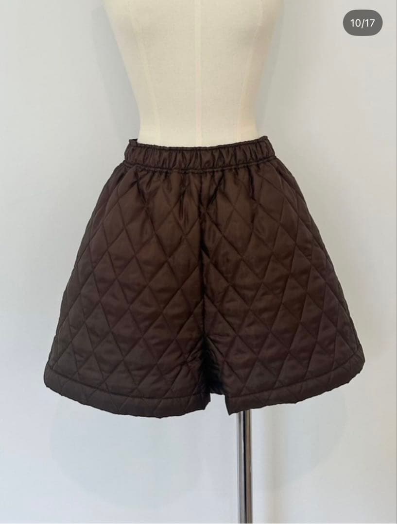 rosymonster POSY キルティングショートパンツ ブラウン