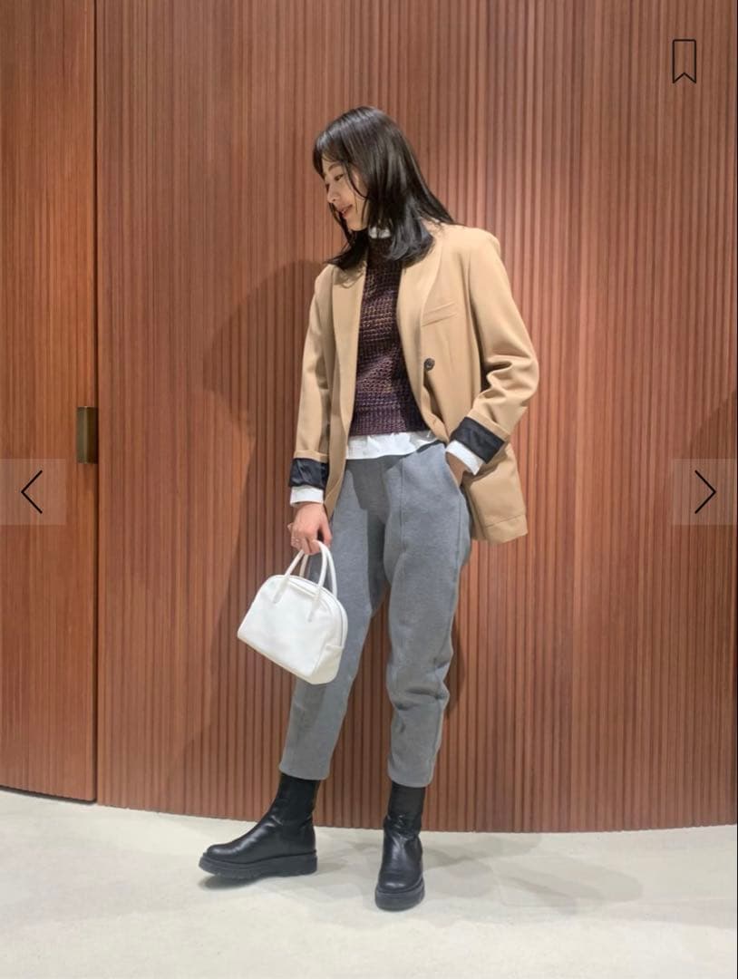 【美品】CABaN キャバン　コットンカシミヤ　パンツ　グレー　XS