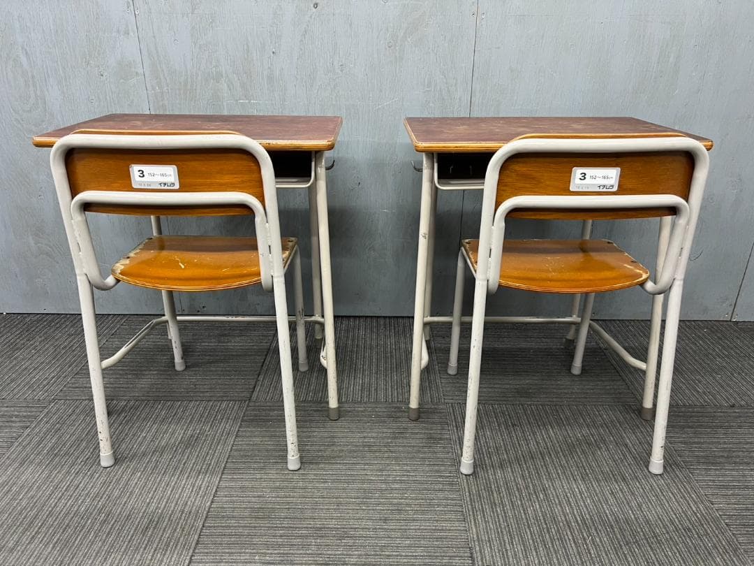 475◆自社便対応地域あり◆ダイイチ◆学童机・椅子2組(旧JIS3号)学校学習塾