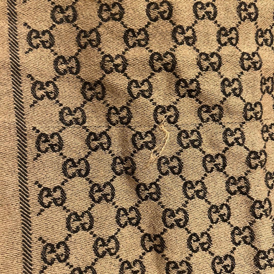 GUCCI GGパターン マフラー フリンジ付き