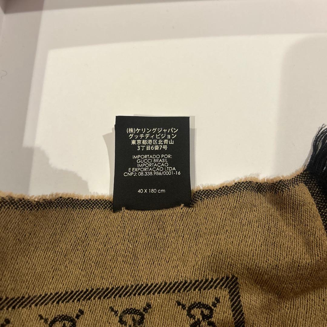 GUCCI GGパターン マフラー フリンジ付き