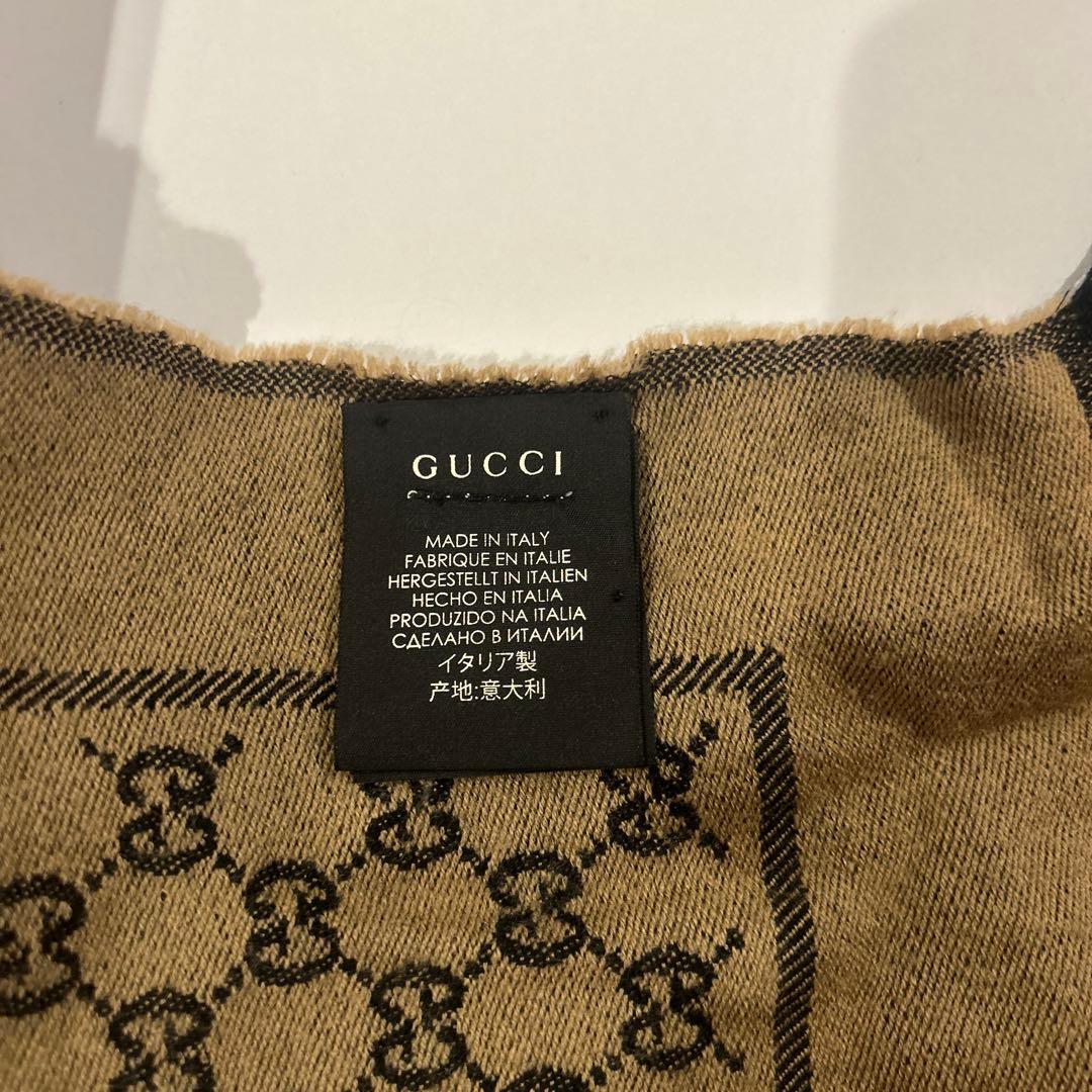 GUCCI GGパターン マフラー フリンジ付き