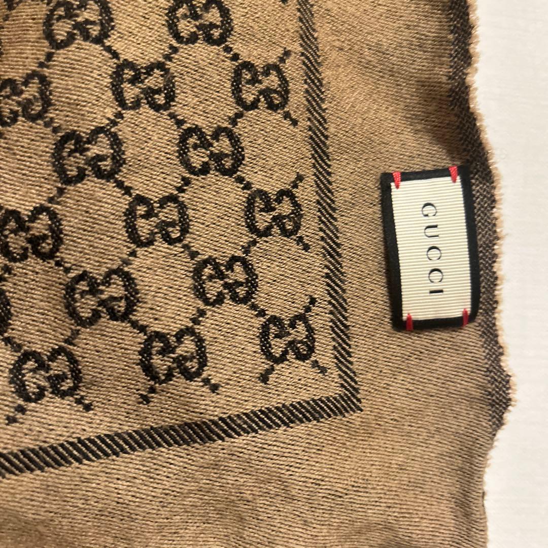 GUCCI GGパターン マフラー フリンジ付き