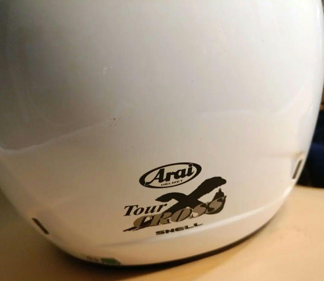 ジ*ー様 Arai ツアークロス　白　Sサイズ55/56cm…内装きれい、収納袋