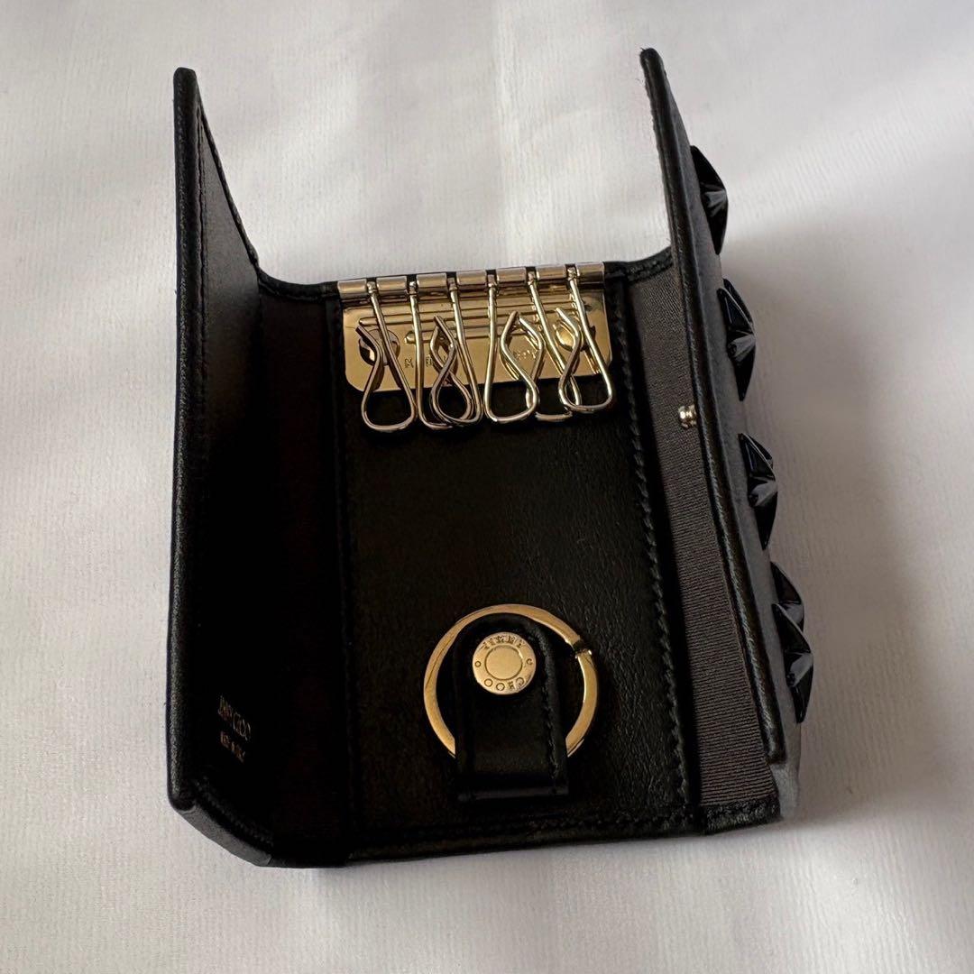 【新品未使用】JIMMY CHOO ブラックキーケース 星型スタッズ