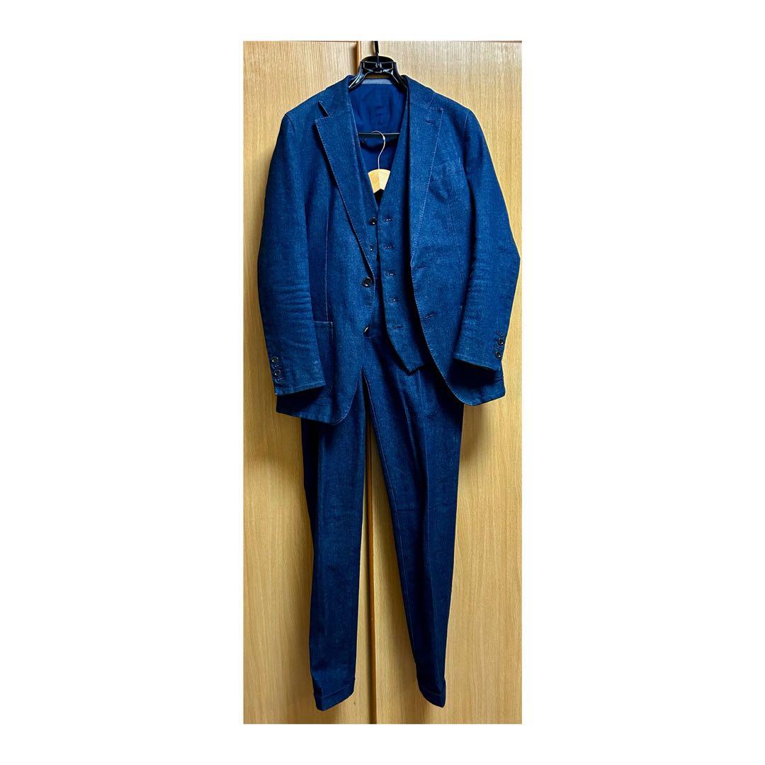 大帝山様 スーツセレクト デニム ジャケット スラックス ベスト セットアップ