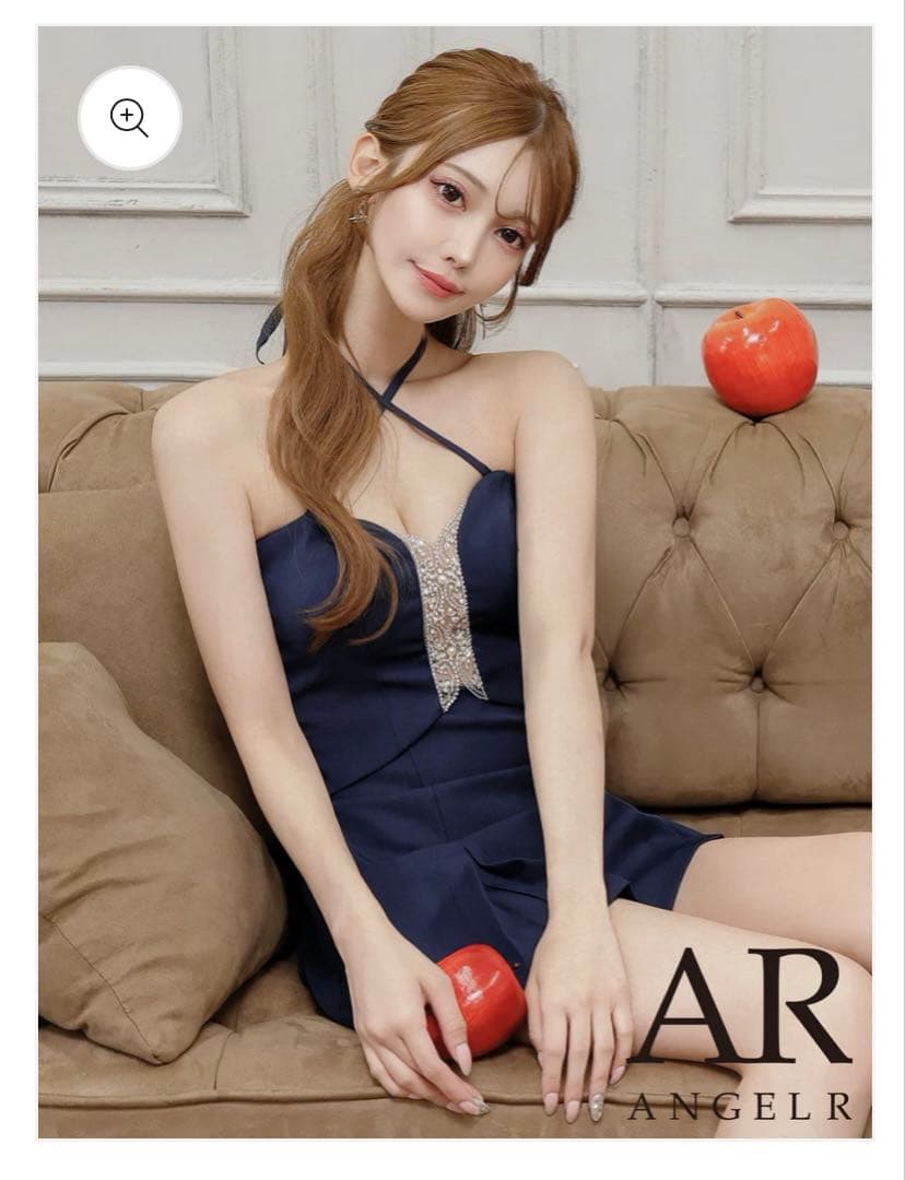 ANGEL R ネイビーミニドレス