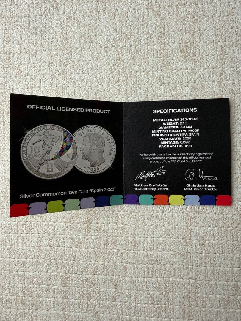FIFAワールドカップ26 記念セット　銀貨3種セット