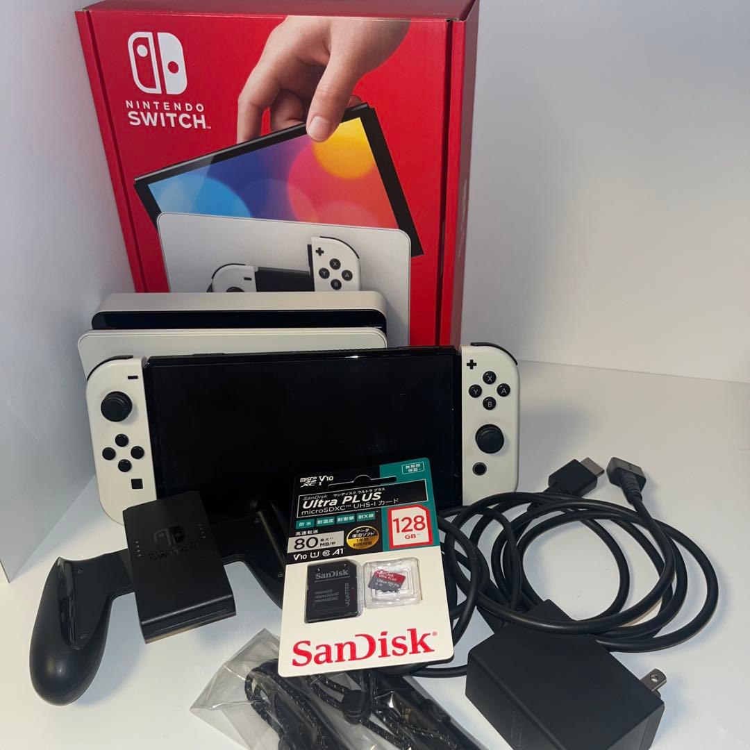 【完品】Nintendo Switch 本体 有機EL・ジョイコン付き　SD付き
