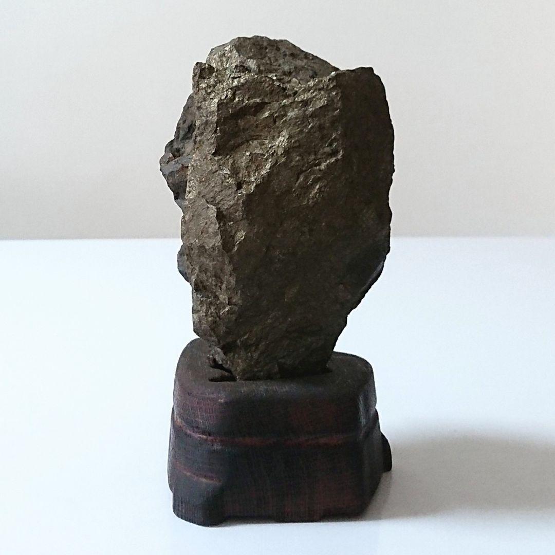 鑑賞石 飾り石 台付き 置物 骨董 オブジェ 約2.5kg